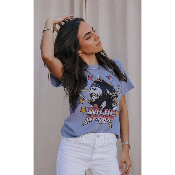 DAYDREAMER WILLIE NELSON IN STARS REVERSE GF TEE SZ XS - Picture 3 of 14
